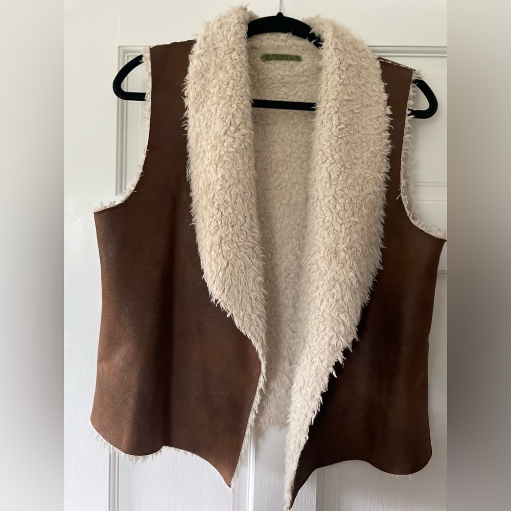 Suede and wool vest!